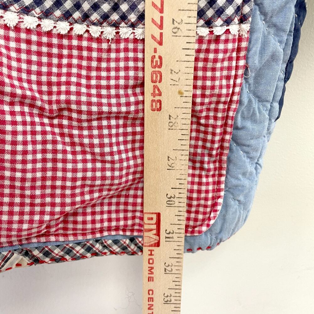 Vintage Handmade Patchwork Quilt Jacket Sz XL Cottagecore Americana Prairie Folk - Picture 12 of 13